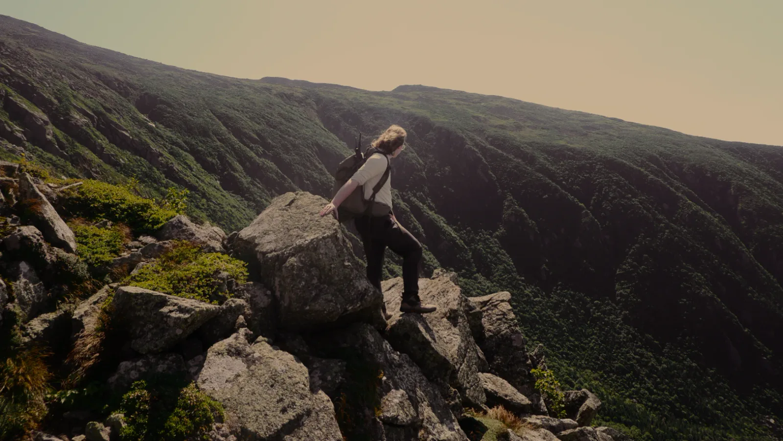 On a ridge above a glacial cirque