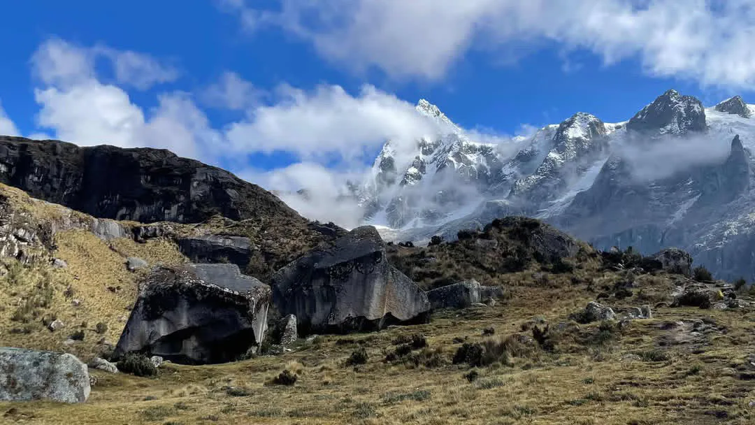 Clouds rising to meet the glaciers